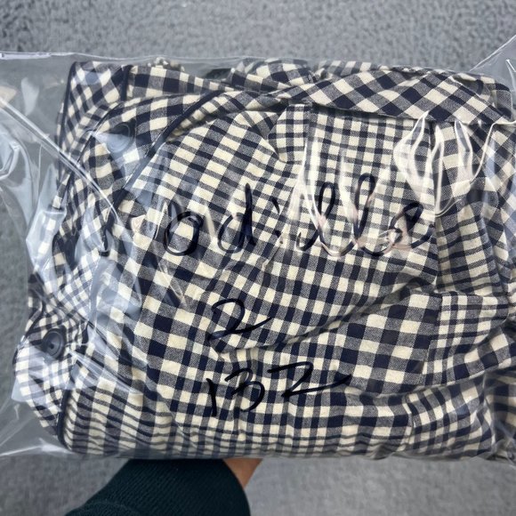 Odille Anthropologie Women’s Blue & cream Plaid Pleated Flared Skirt 2 - Picture 11 of 11